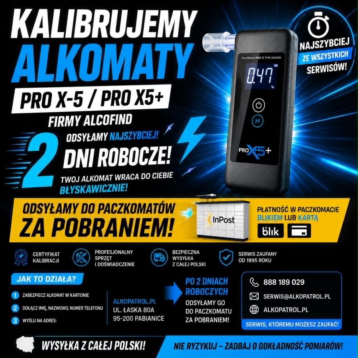 Kalibracja alkomatu prosto do Twojego Paczkomatu